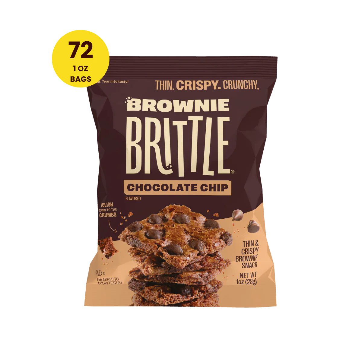 Chocolate Chip Brownie Brittle - 1oz Pouch - Image 3