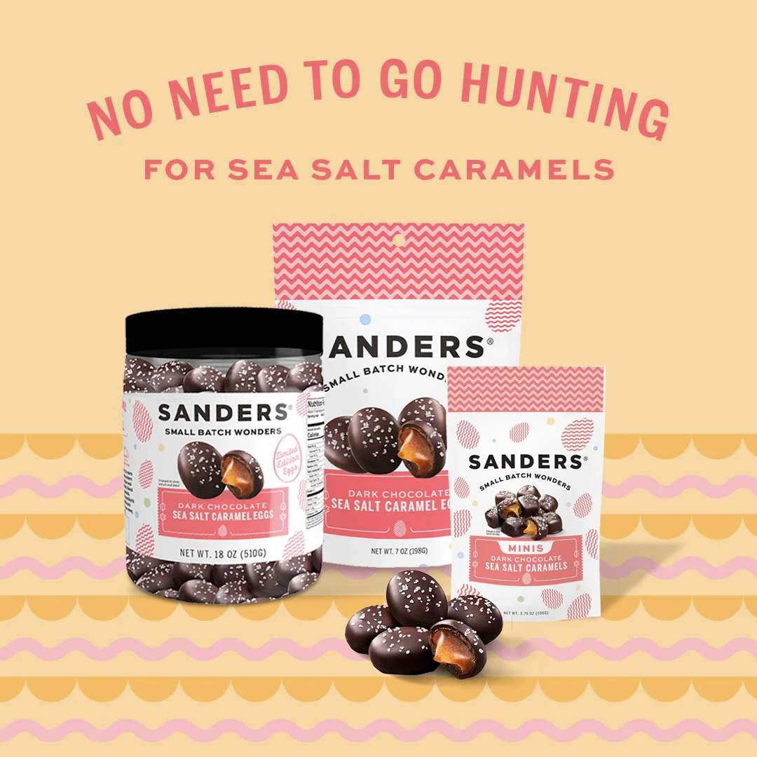 Dark Chocolate Sea Salt Caramel Egg 7 oz. Pouch - Image 3