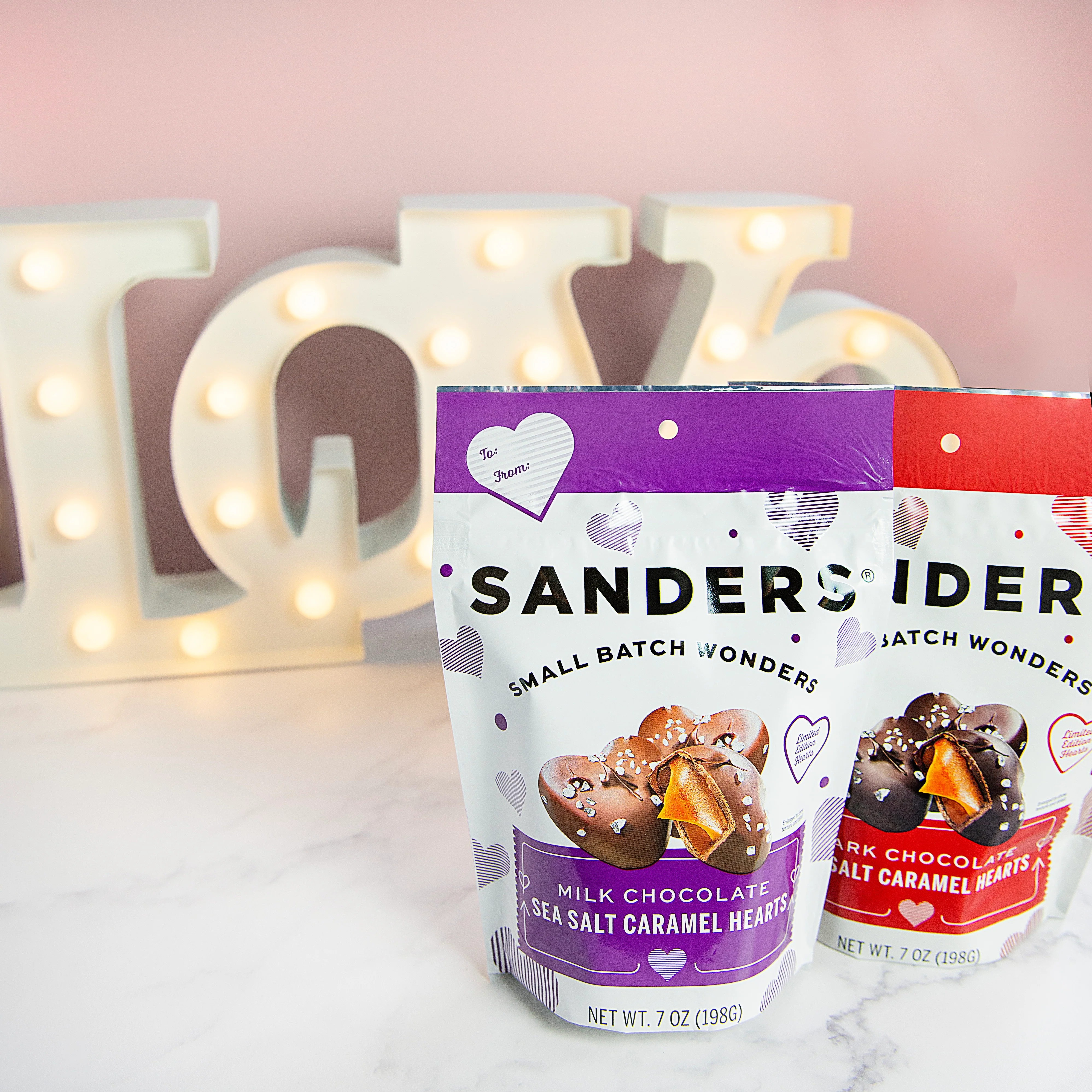 Milk Chocolate Sea Salt Caramel Hearts 7 oz. - Image 3