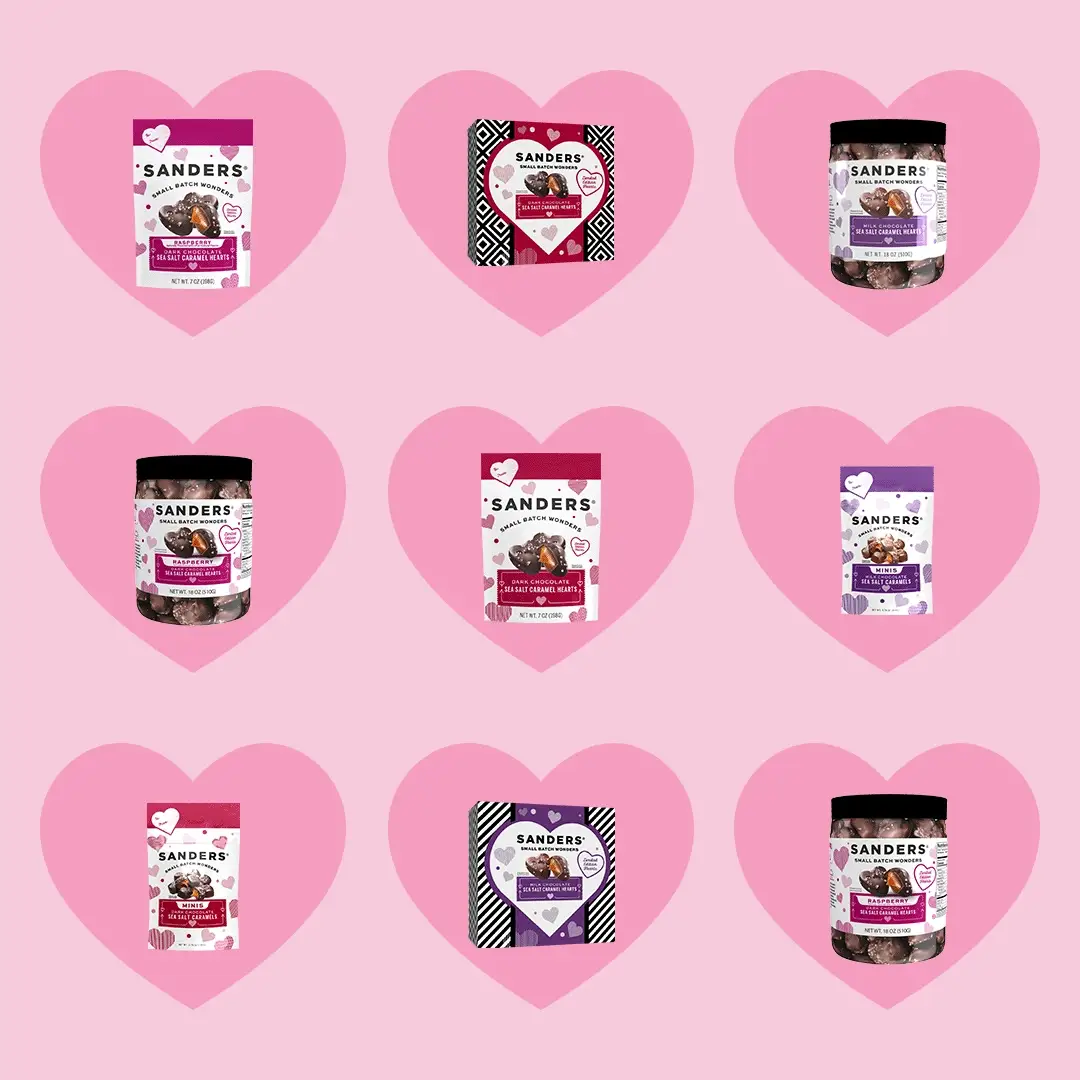 Milk Chocolate Sea Salt Caramel Hearts Tub - Image 3