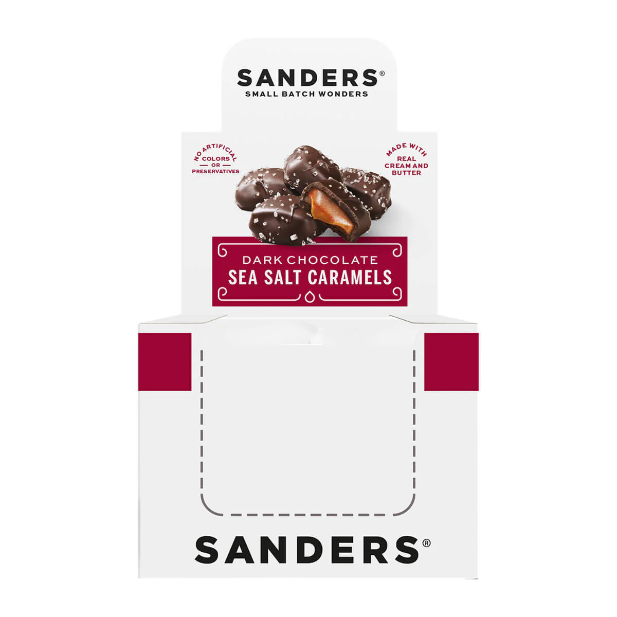 Sanders Candy - Dark Chocolate Sea Salt Caramels 3-Piece (Pack of 8) - Image 3